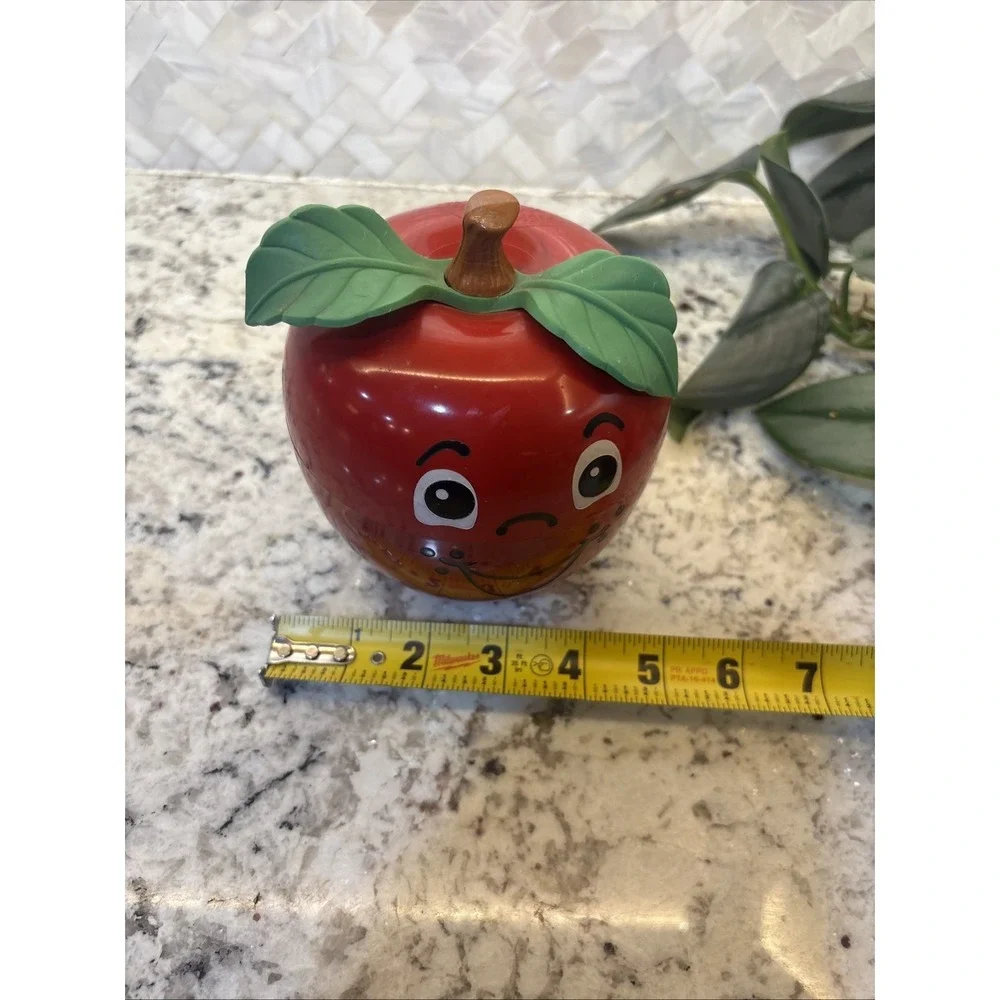 FISHER PRICE Happy Apple 1972 Short Stem Roly Poly Vintage Chime‎ Children's Toy